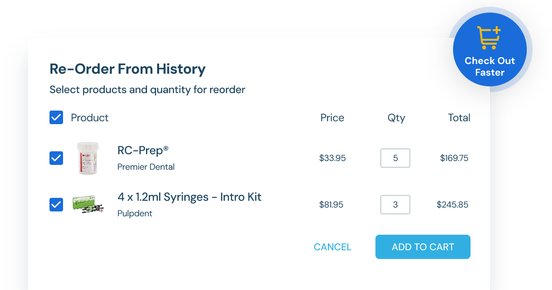 Cart page showcase