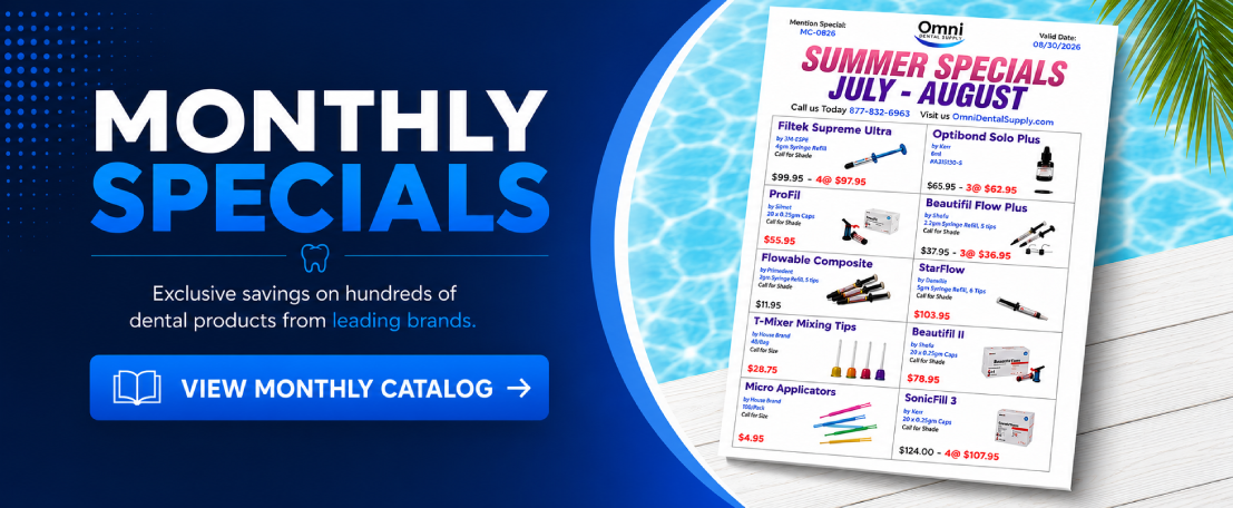 Omni Dental Supply Monthly Specials – View our latest dental supply catalog and exclusive monthly deals