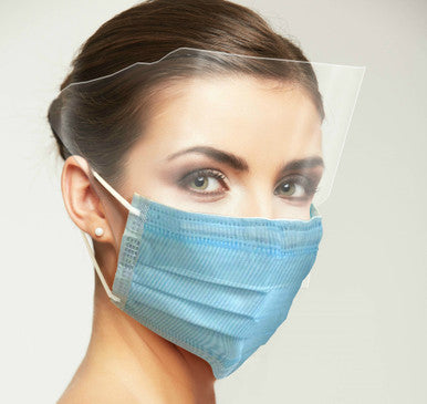 FLUIDBLOQ Mask with Half Shield Level 3