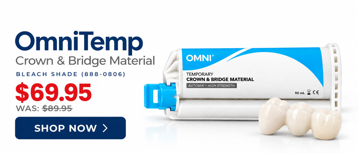 OmniTemp Crown & Bridge Material Bleach Shade 888-0806 – Dental temporary crown and bridge material on sale for $69.95