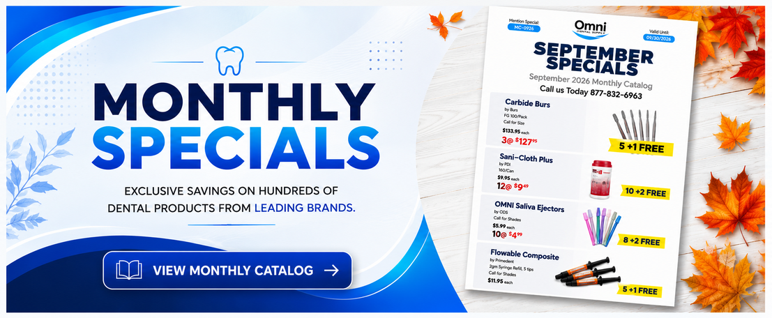 Omni Dental Supply Monthly Specials – View our latest dental supply catalog and exclusive monthly deals
